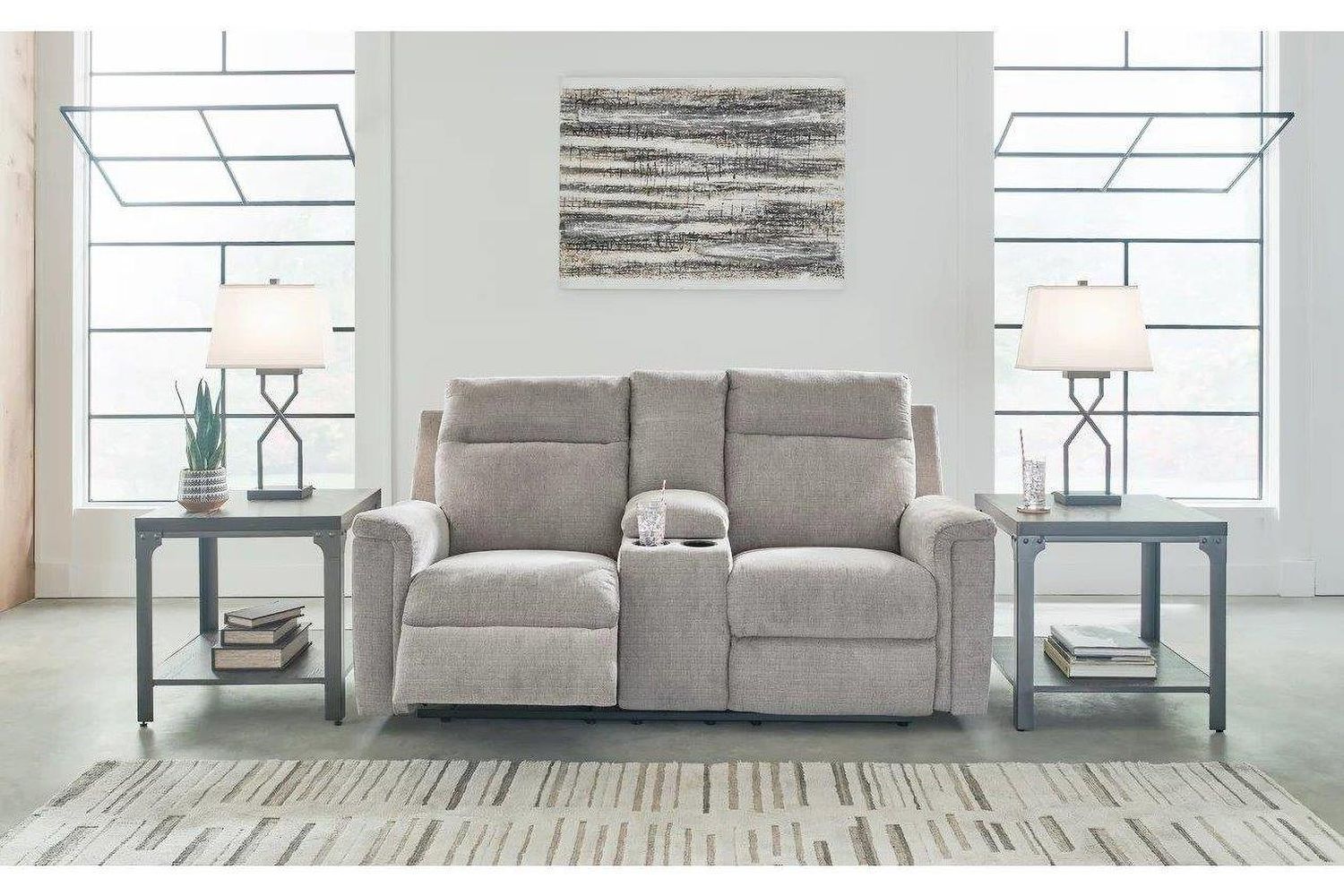 Barnsana Power Reclining Living Room Set In Ash 33201U1