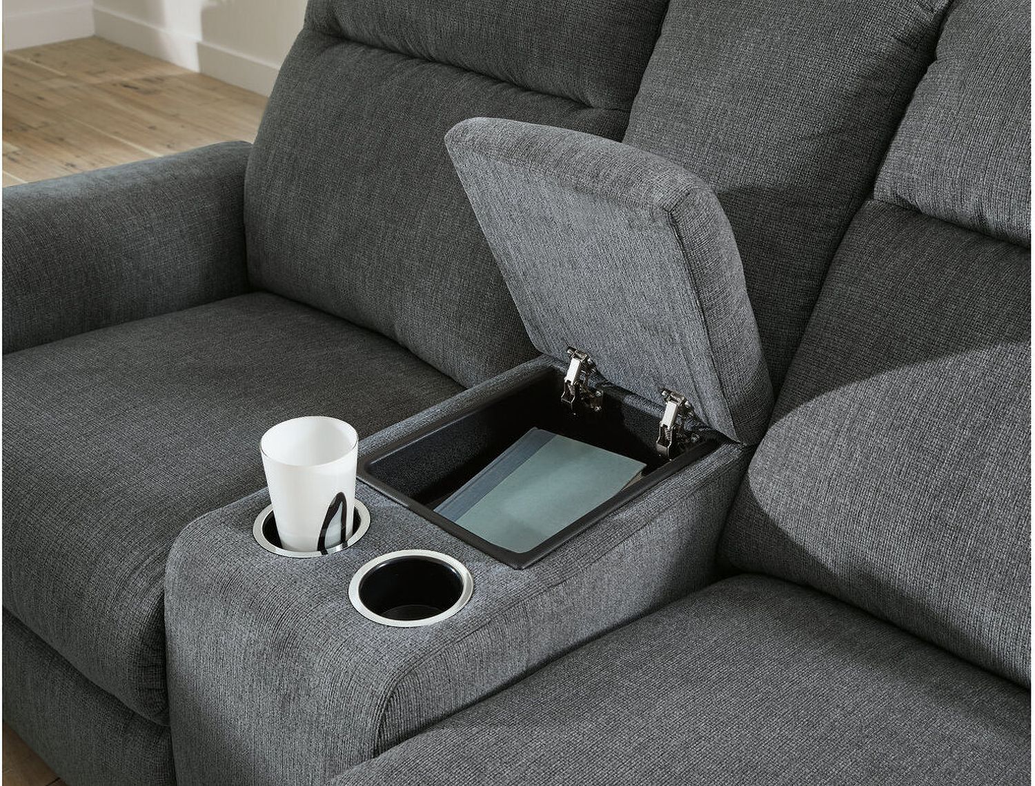 Barnsana Power Reclining Living Room Set In Gravel 33202U1