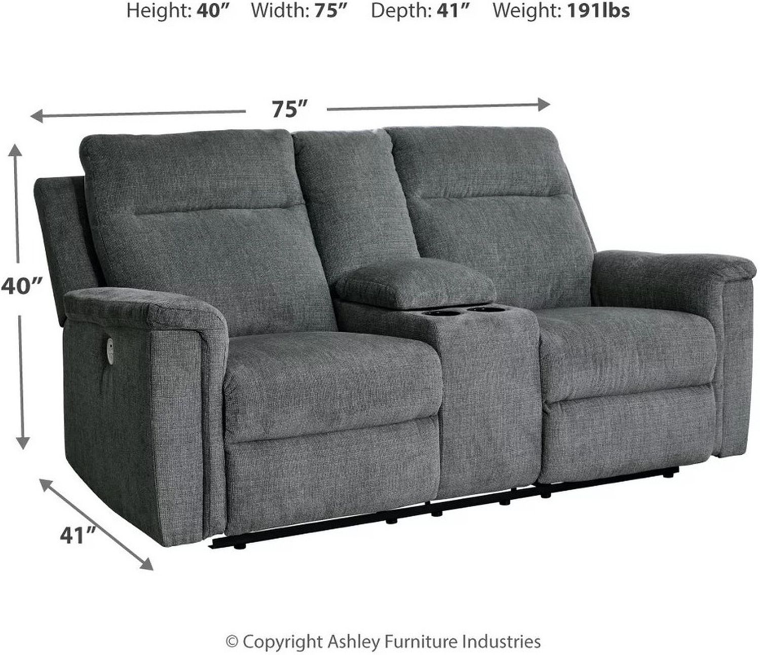 Barnsana Power Reclining Living Room Set In Gravel 33202U1