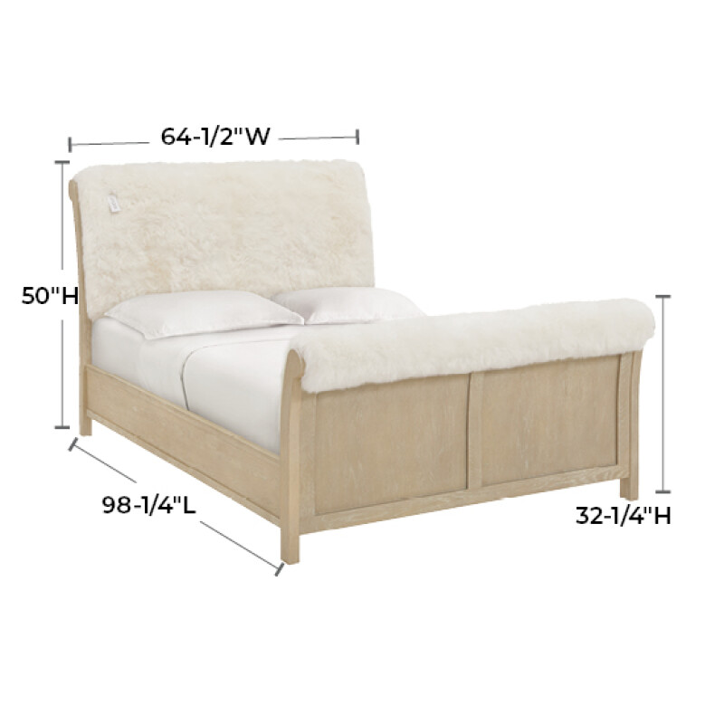 Catalina Queen Sheepskin Bed 3336SAN