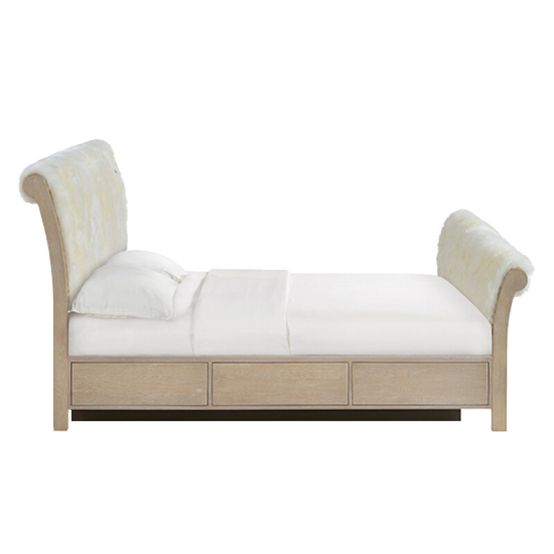 Catalina King Sheepskin Storage Bed 3357SAN