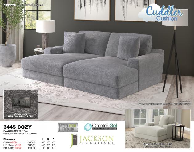 Cozy 3445 Chaise w/USB 344519