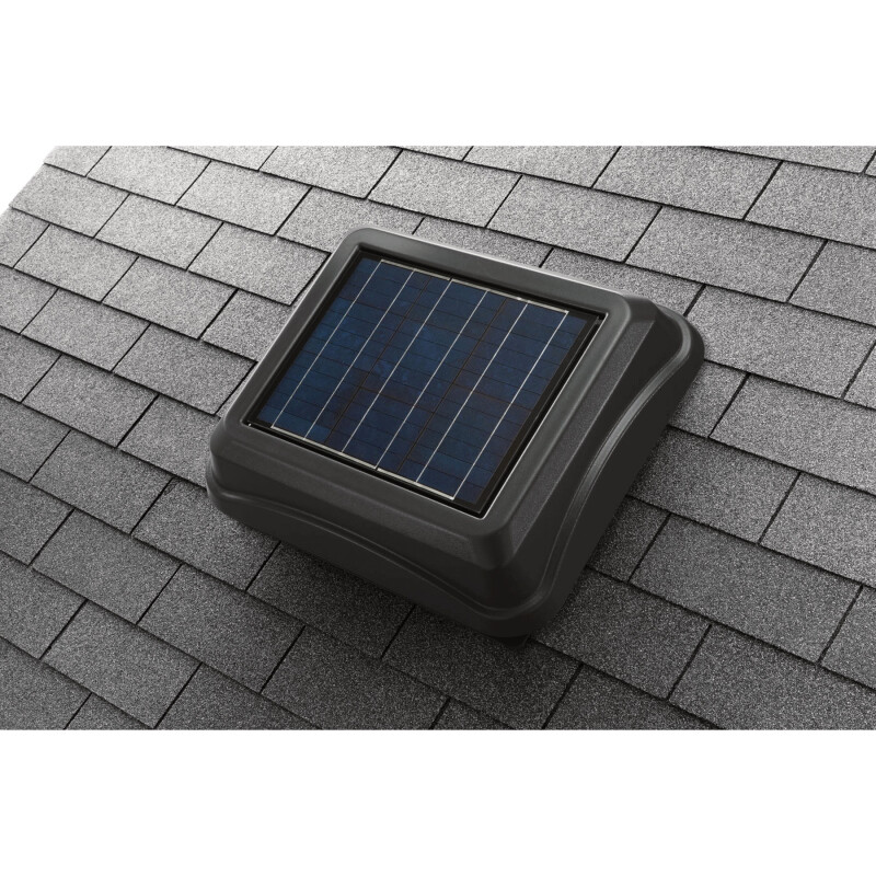 537 CFM Solar Powered Attic and Garage Ventilation Fan, Surface Mount 345SOBK