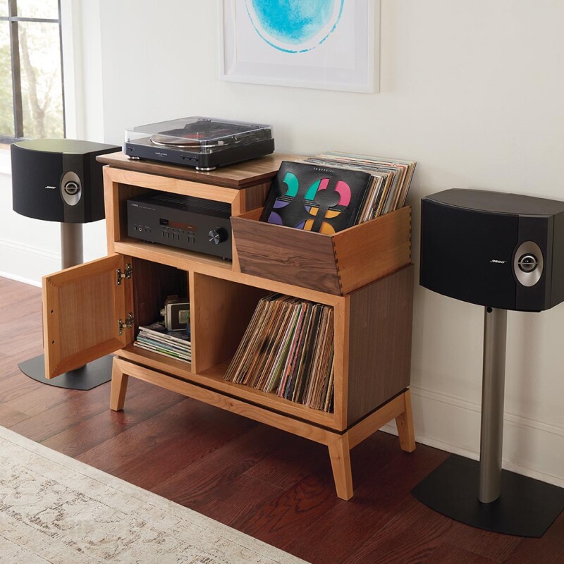 3527 Addison 38″w Vinyl Record Station 3527DUET