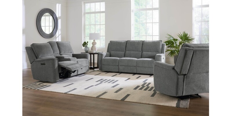 Calvin Power Reclining Loveseat with Center Console 3537PC42F