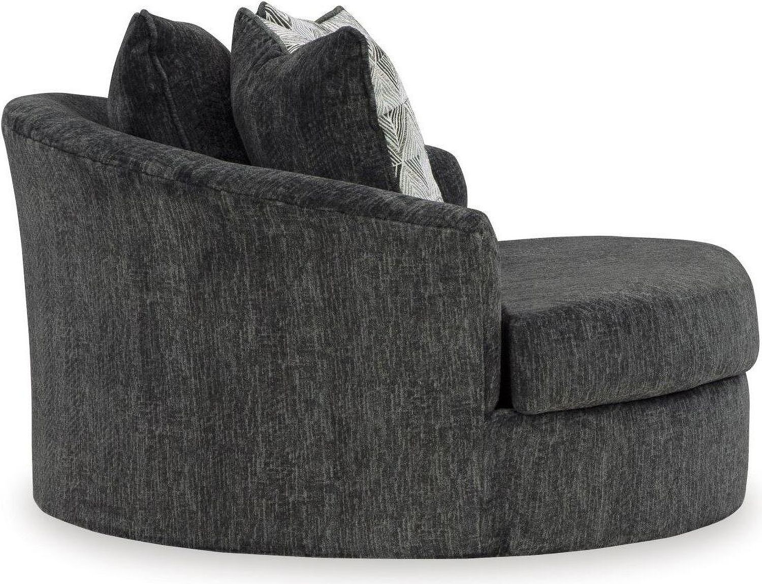 Biddeford Oversized Swivel Accent Chair In Shadow 3550421