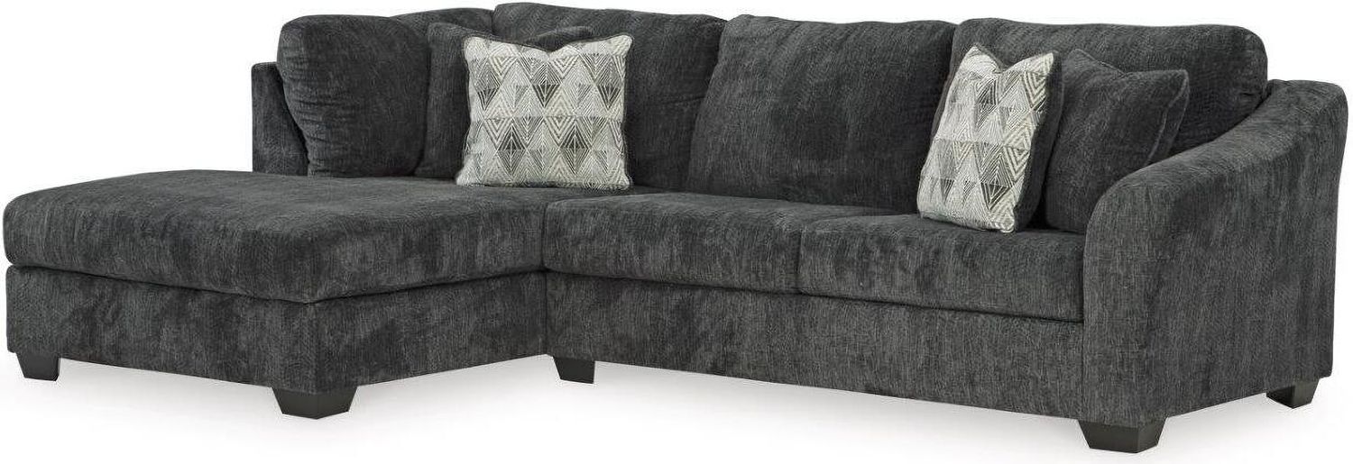Biddeford 2-Piece LAF Sectional With Chaise In Ebony 35504S1