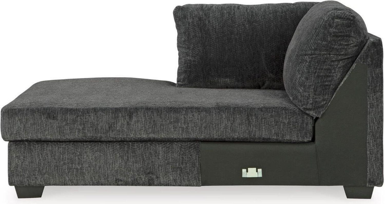 Biddeford 2-Piece LAF Sectional With Chaise In Ebony 35504S1