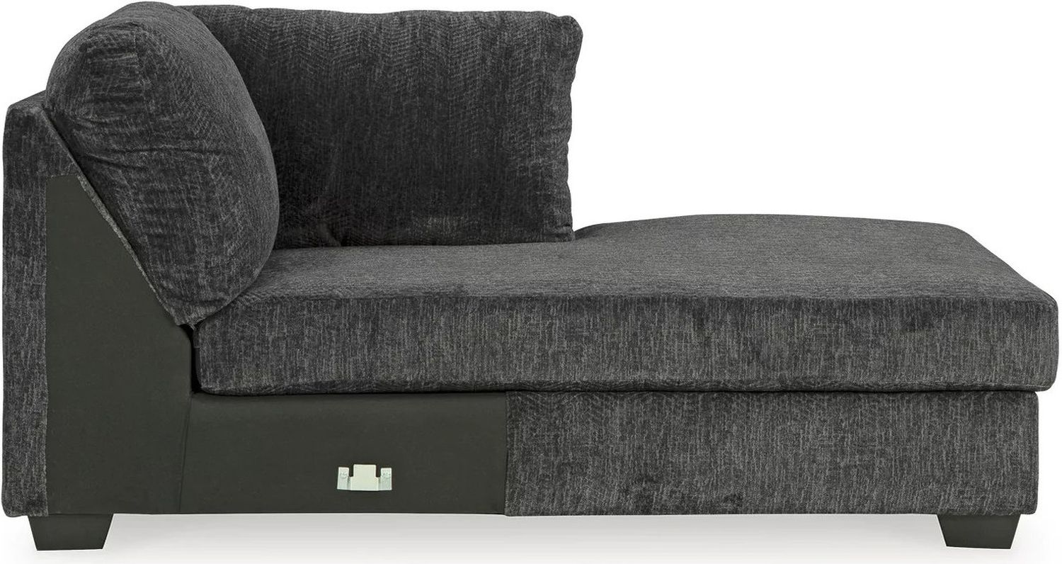 Biddeford 2-Piece LAF Sectional With Chaise In Ebony 35504S1