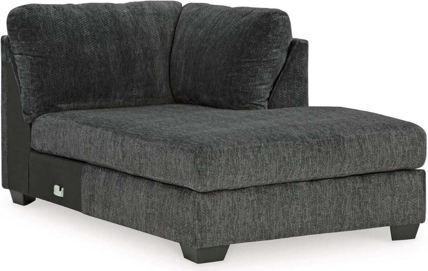 Biddeford 2-Piece RAF Sectional With Chaise In Ebony 35504S2