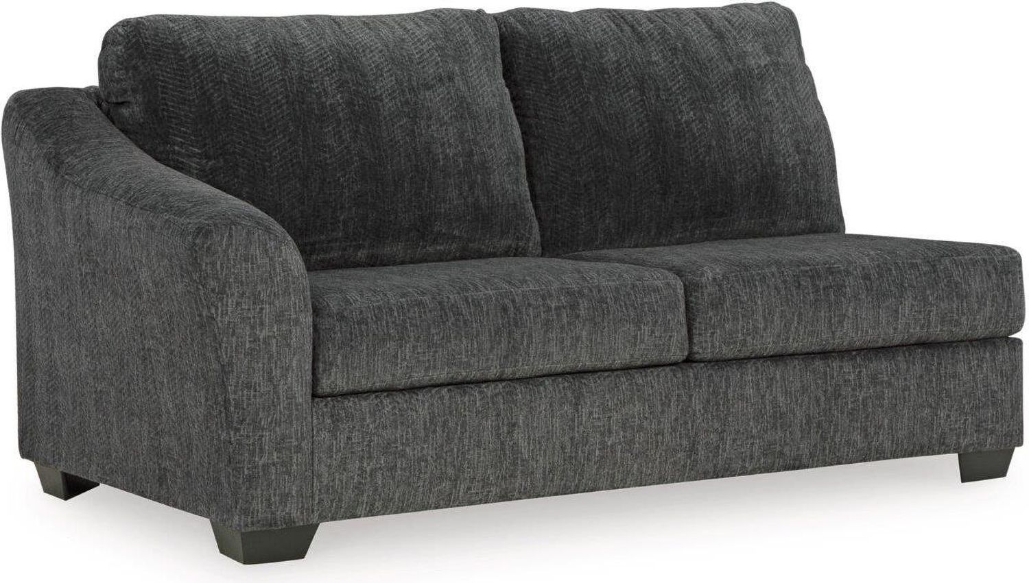 Biddeford 2-Piece RAF Sectional With Chaise In Ebony 35504S2