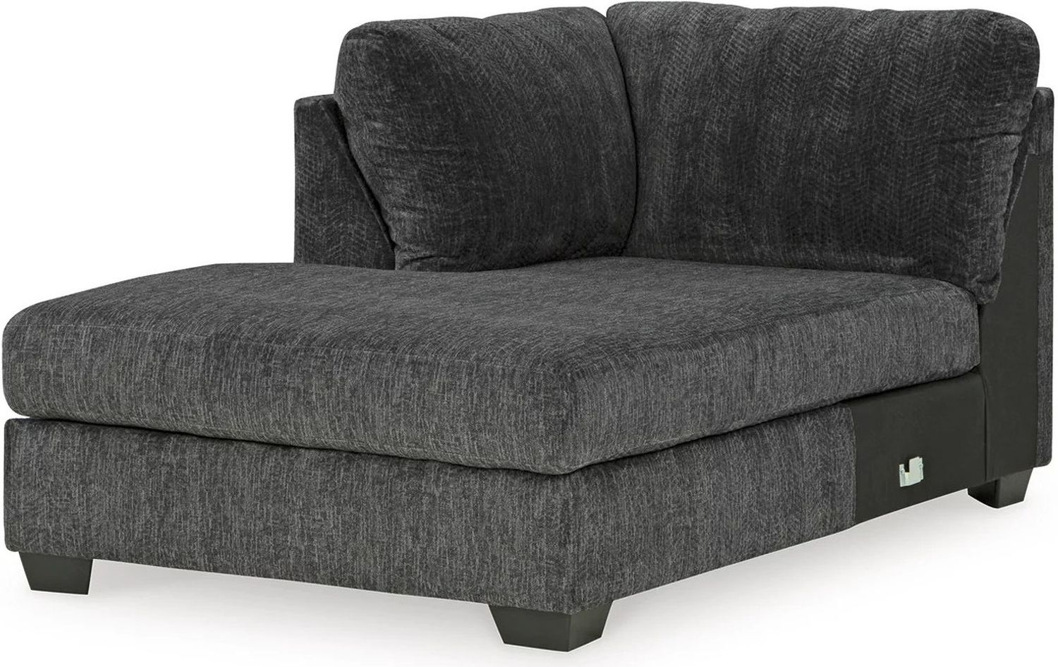 Biddeford 2-Piece RAF Sectional With Chaise In Ebony 35504S2