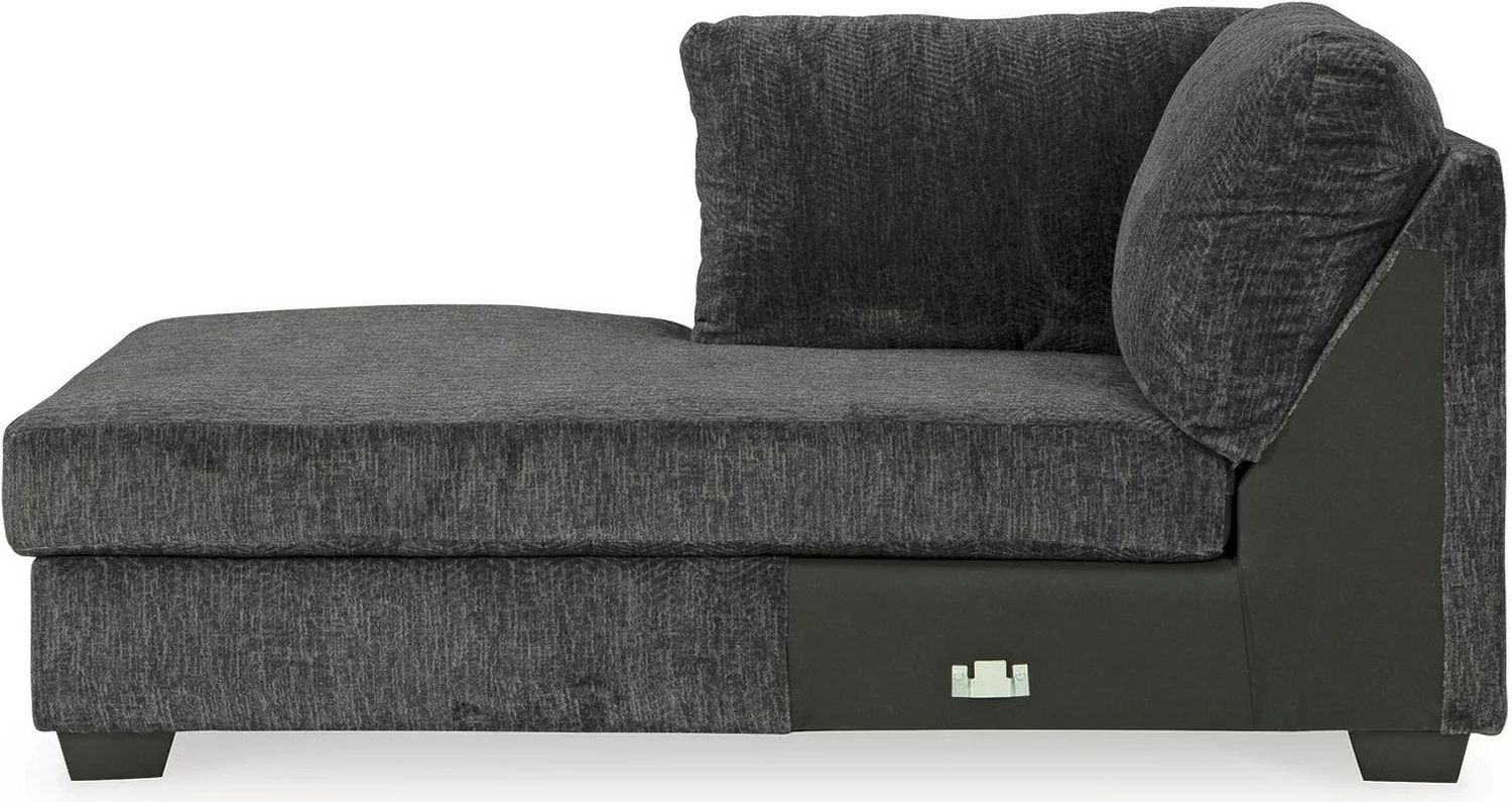 Biddeford 2-Piece RAF Sectional With Chaise In Ebony 35504S2