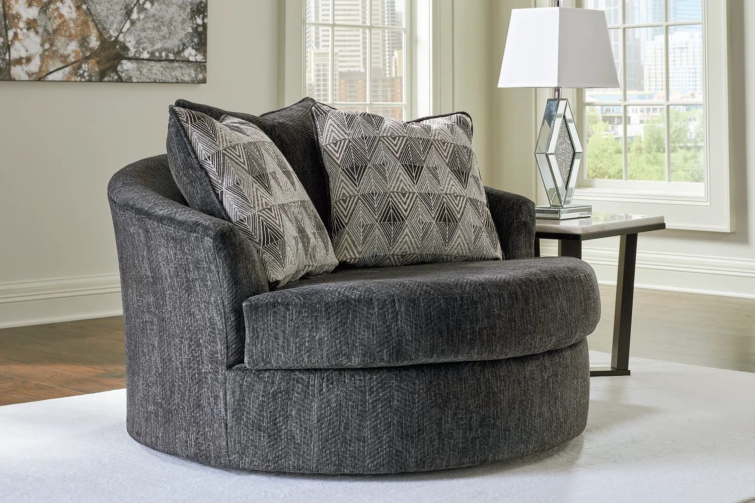 Biddeford 2-Piece RAF Sectional With Chaise In Ebony 35504S2