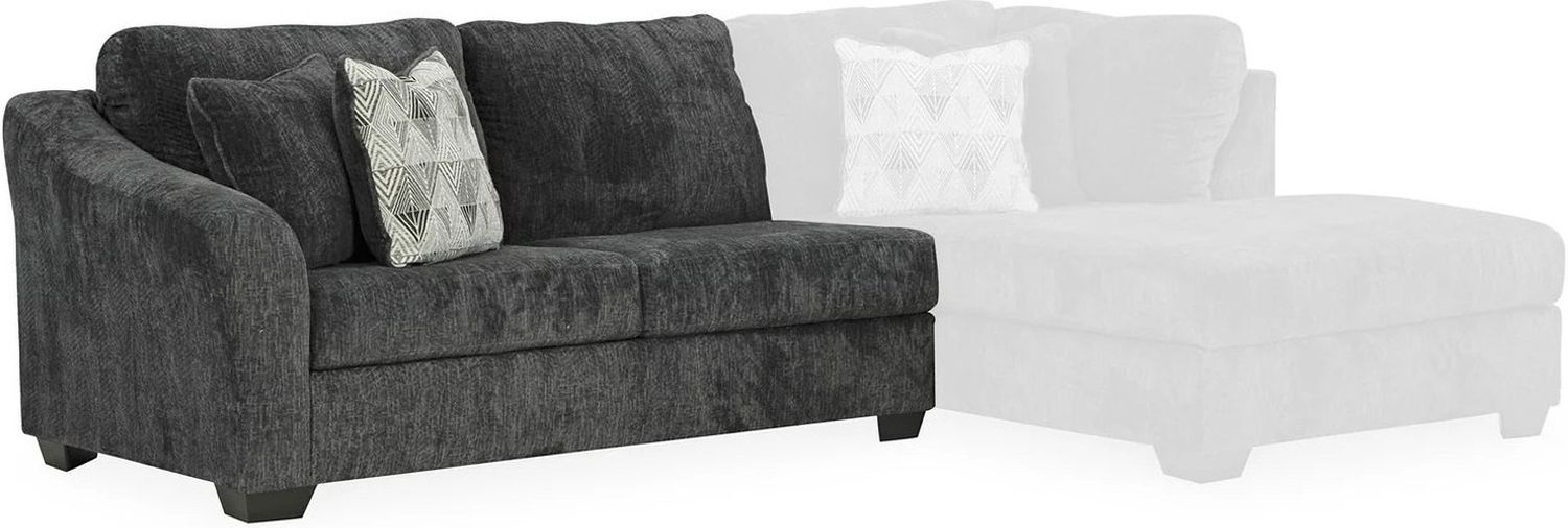 Biddeford 2-Piece RAF Sectional With Chaise In Ebony 35504S2