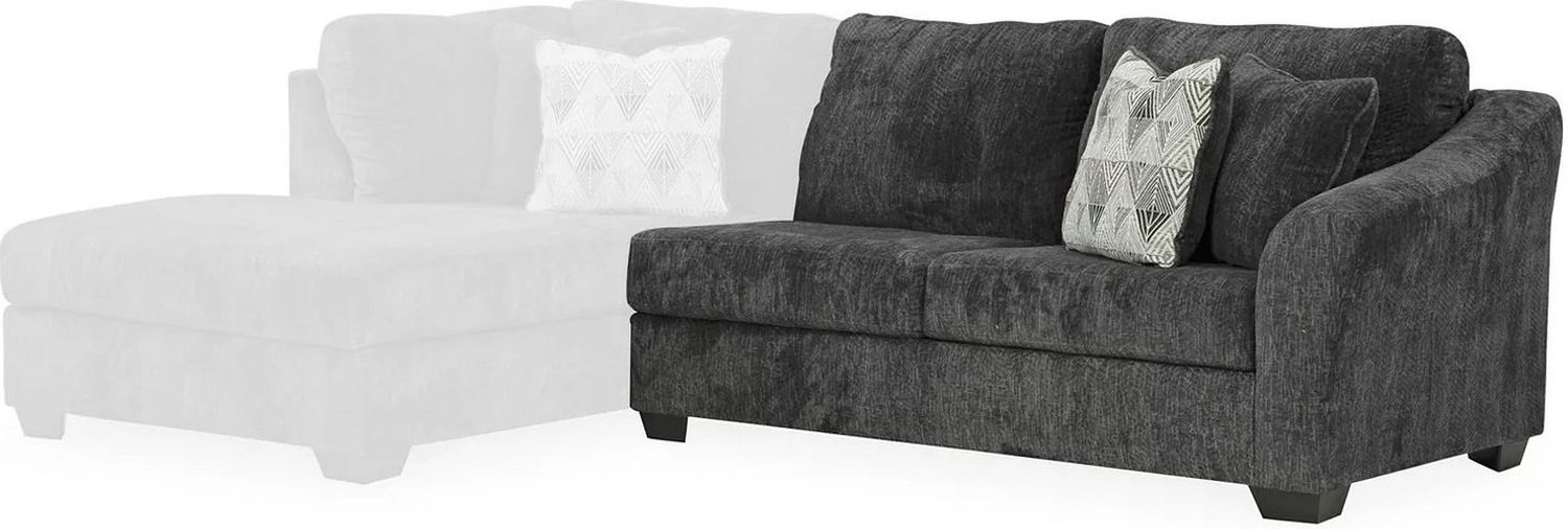 Biddeford 2-Piece LAF Sleeper Sectional With Chaise In Ebony 35504S3