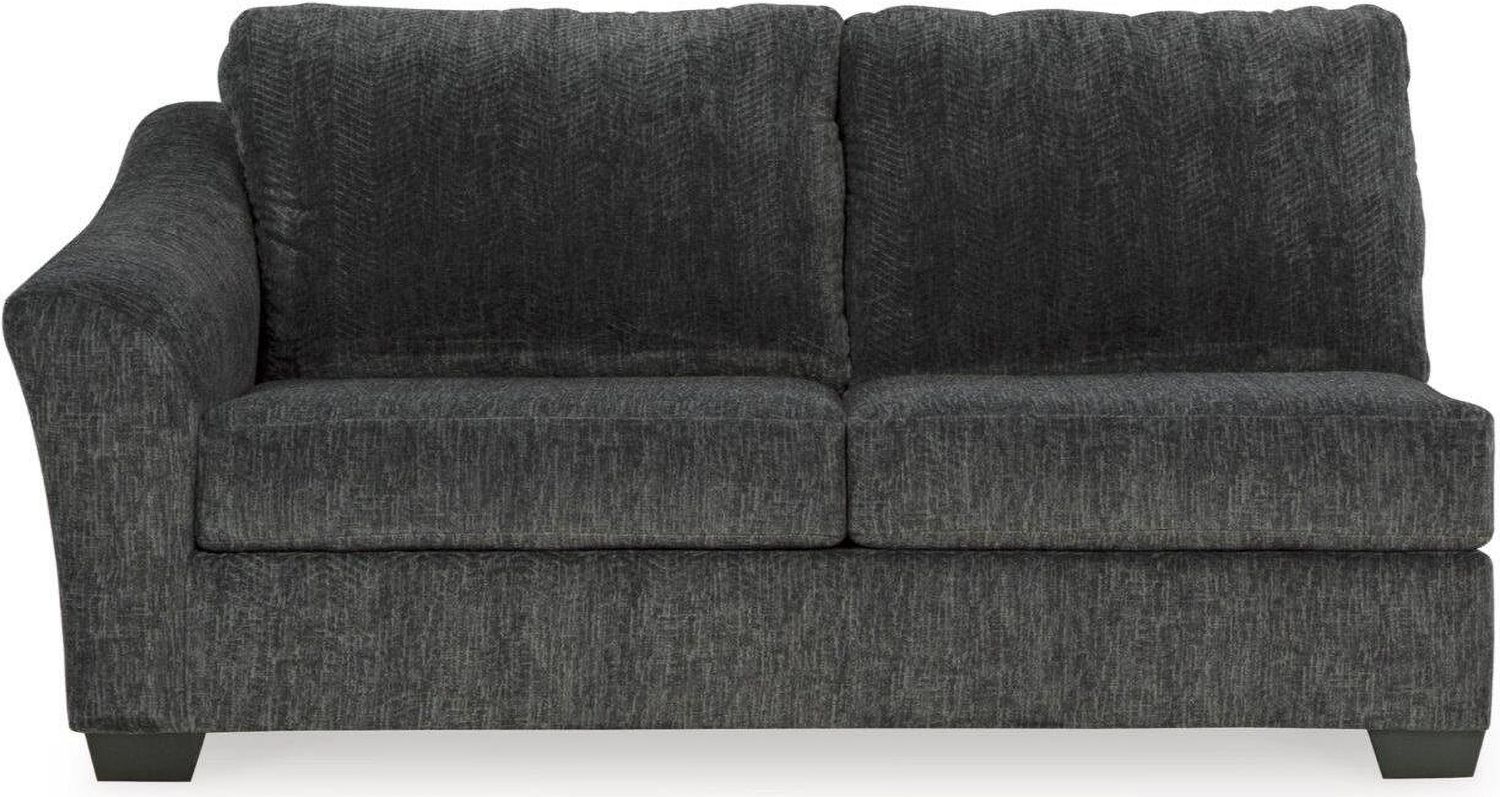 Biddeford 2-Piece RAF Sleeper Sectional With Chaise In Ebony 35504S4