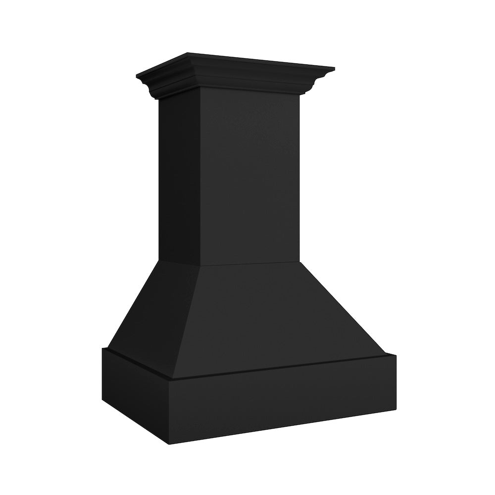 36 In. Wooden Wall Mount Range Hood In Rustic Black Finish 355CC36