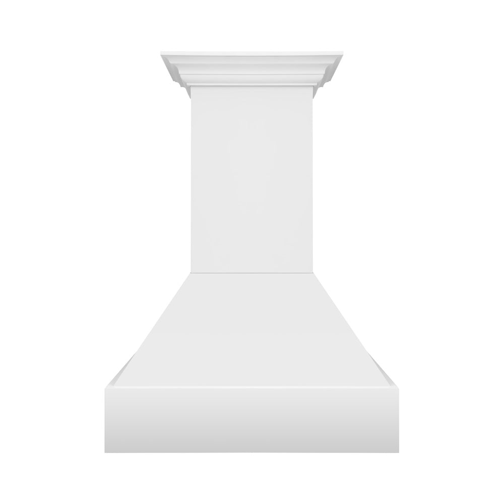 30 In. Wooden Wall Mount Range Hood In Rustic Bright White Finish 355WW30