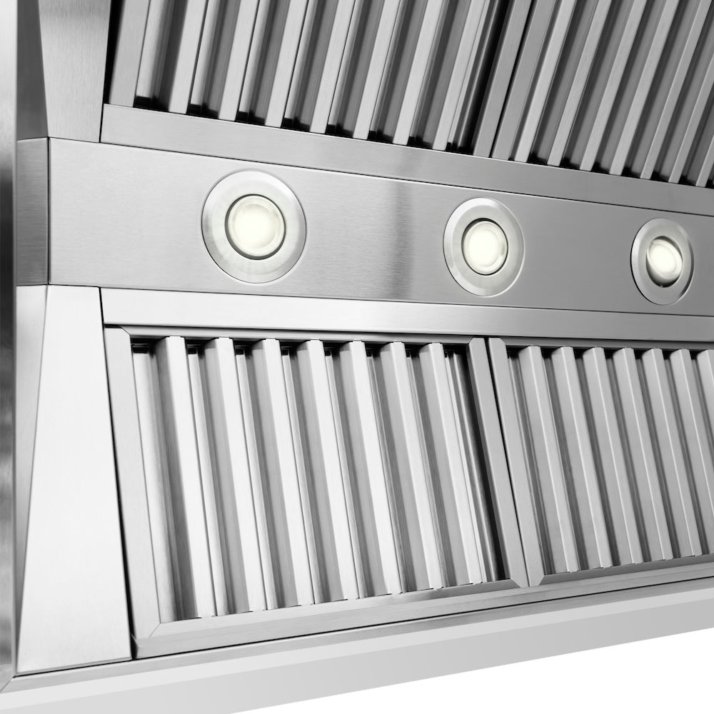 36 In. Wooden Wall Mount Range Hood In Rustic Bright White Finish 355WW36