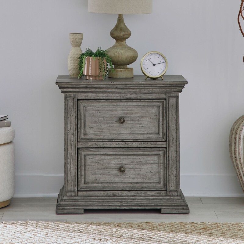 Big Valley 2 Drawer Night Stand w/ Charging Station 361GBR61
