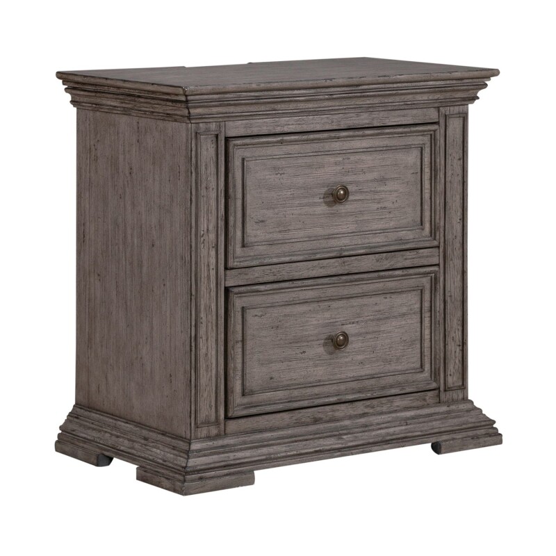 Big Valley 2 Drawer Night Stand w/ Charging Station 361GBR61