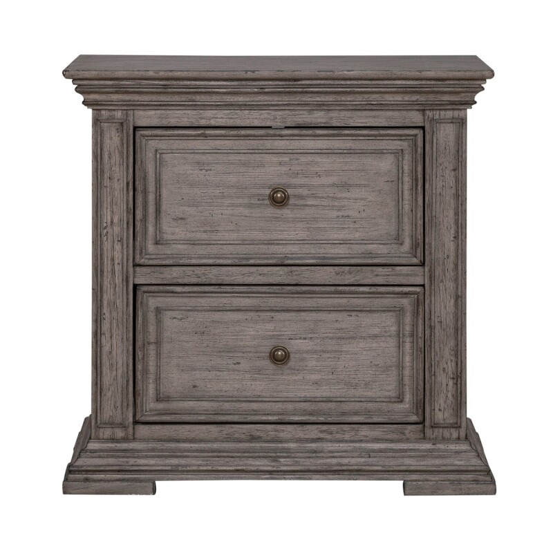 Big Valley 2 Drawer Night Stand w/ Charging Station 361GBR61