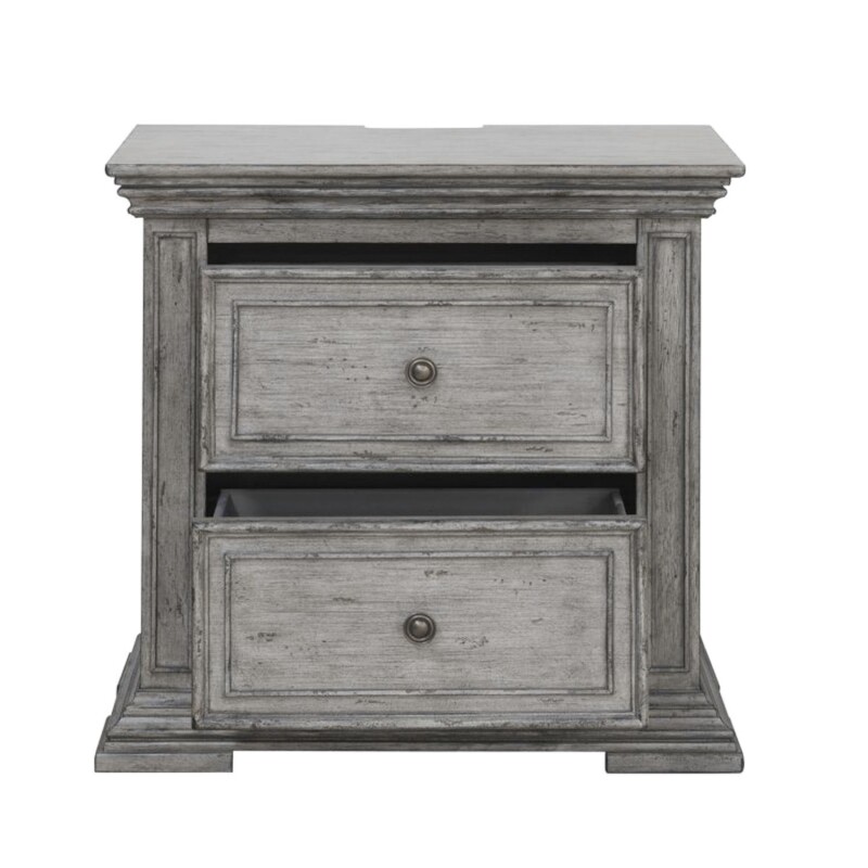 Big Valley 2 Drawer Night Stand w/ Charging Station 361GBR61