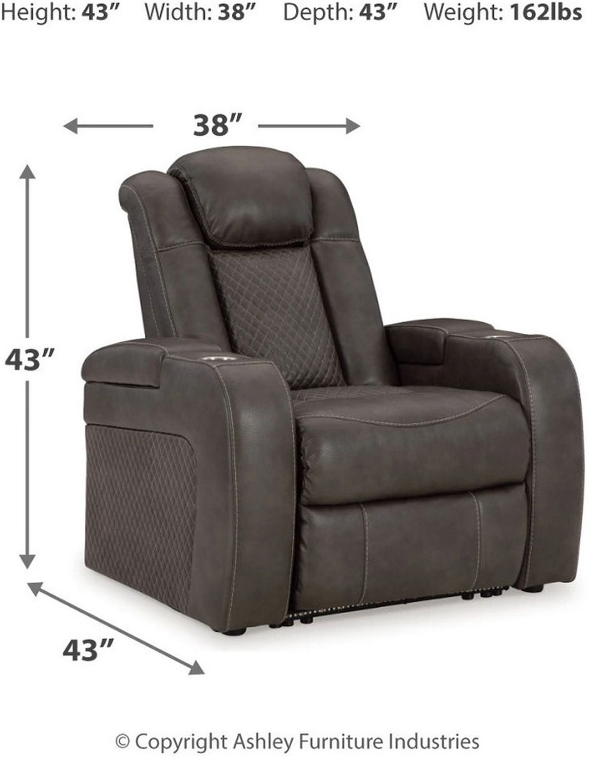 Fyne-Dyme Power Recliner In Shadow 3660213