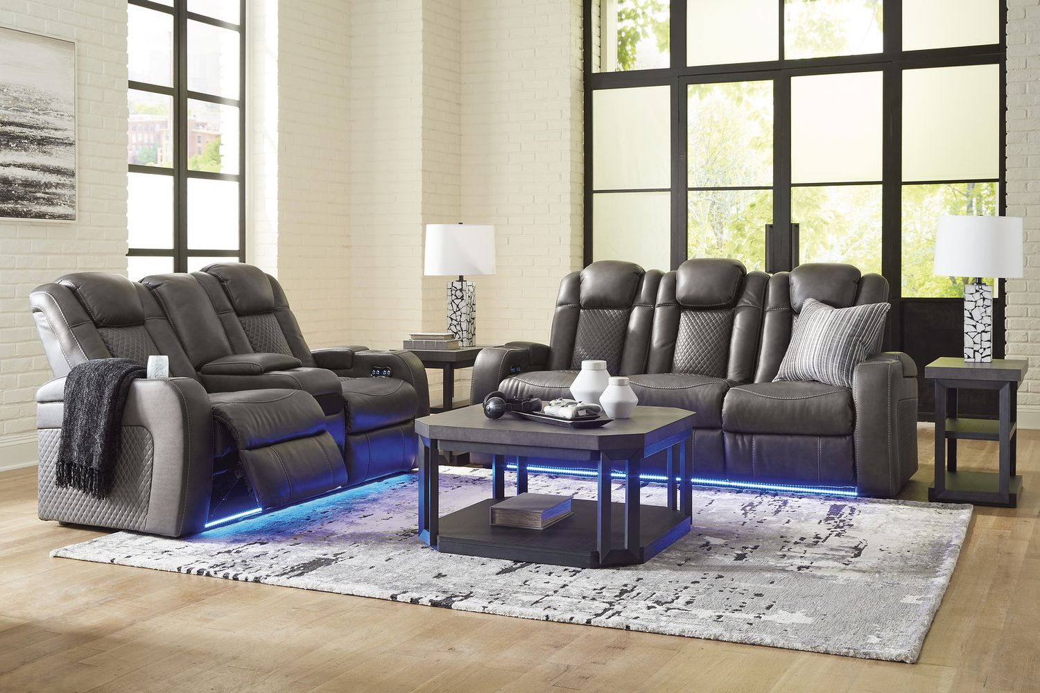 Fyne-Dyme Power Reclining Sofa In Shadow 3660215