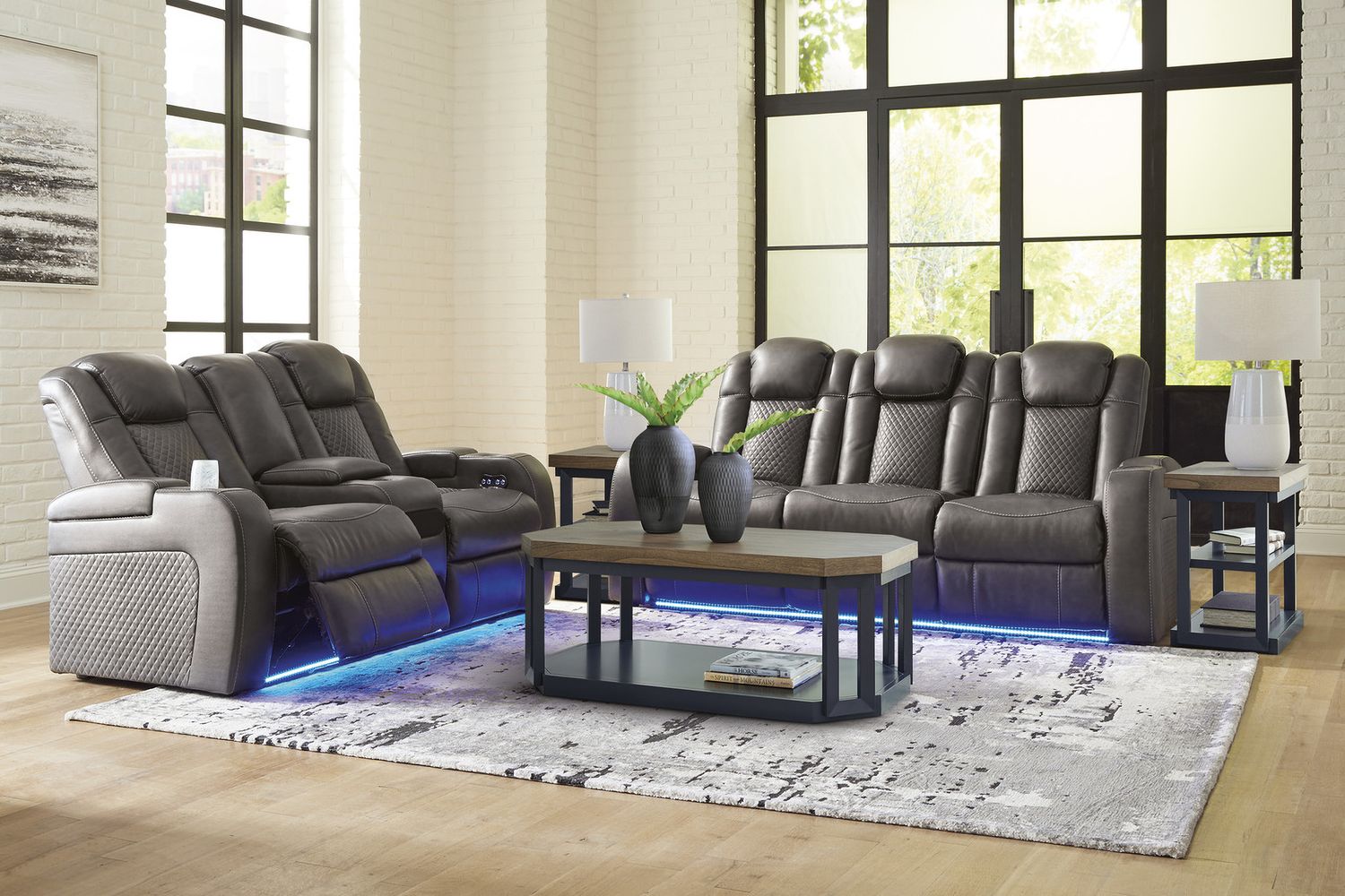 Fyne-Dyme Power Reclining Sofa In Shadow 3660215