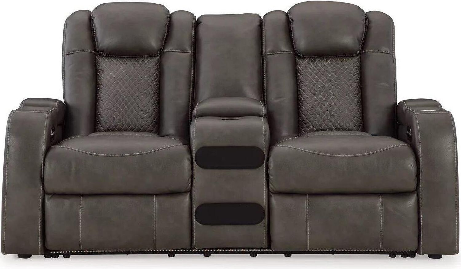 Fyne-Dyme Power Reclining Loveseat with Console In Shadow 3660218