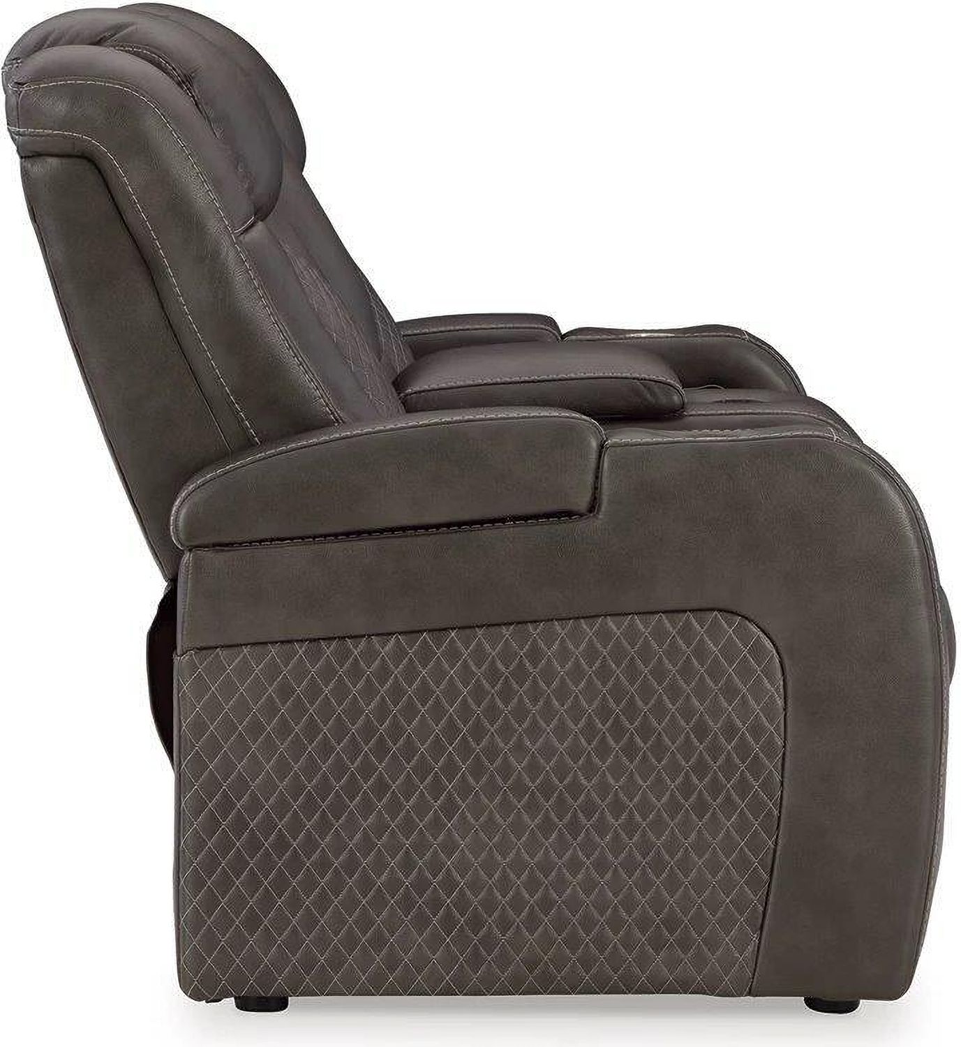 Fyne-Dyme Power Reclining Loveseat with Console In Shadow 3660218