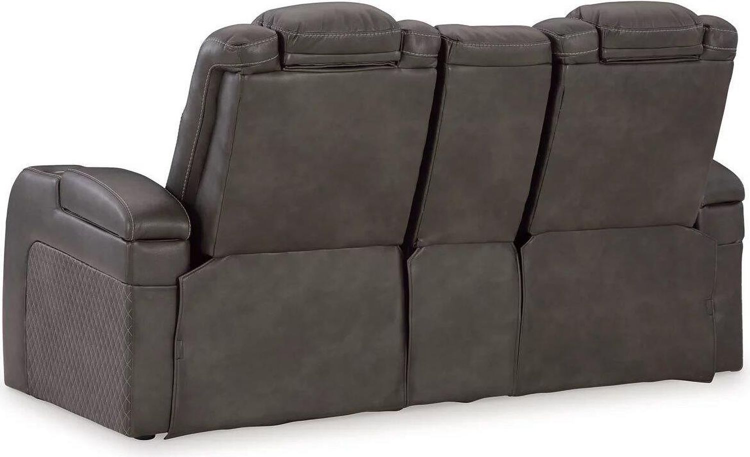 Fyne-Dyme Power Reclining Loveseat with Console In Shadow 3660218
