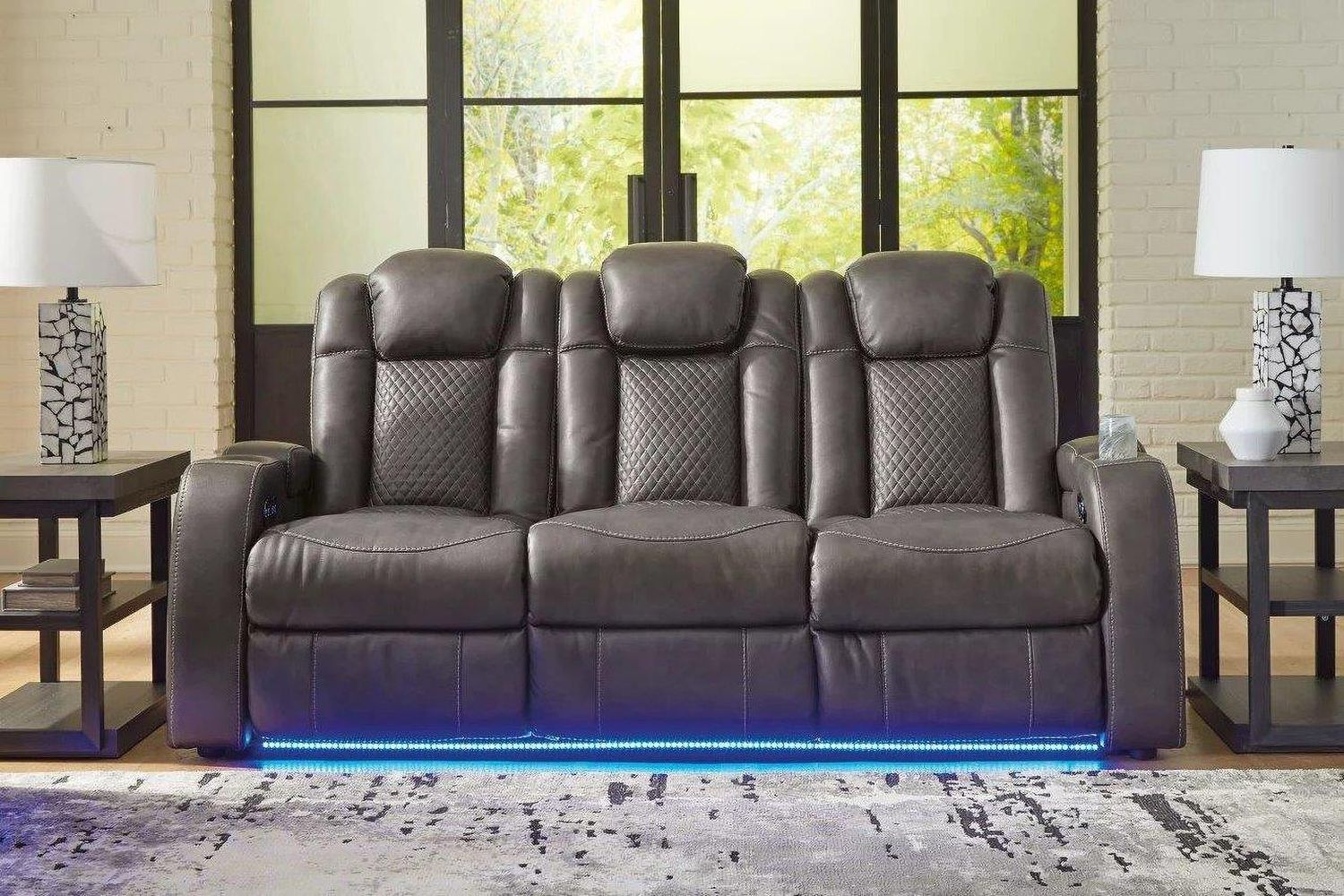 Fyne-Dyme Power Reclining Living Room Set In Shadow 36602U1