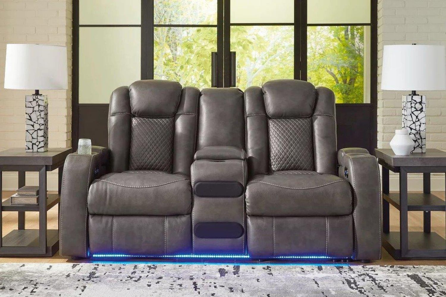 Fyne-Dyme Power Reclining Living Room Set In Shadow 36602U1