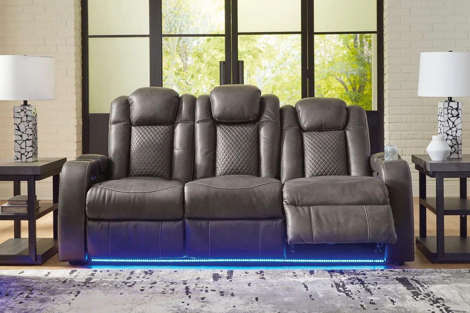 Fyne-Dyme Power Reclining Living Room Set In Shadow 36602U1