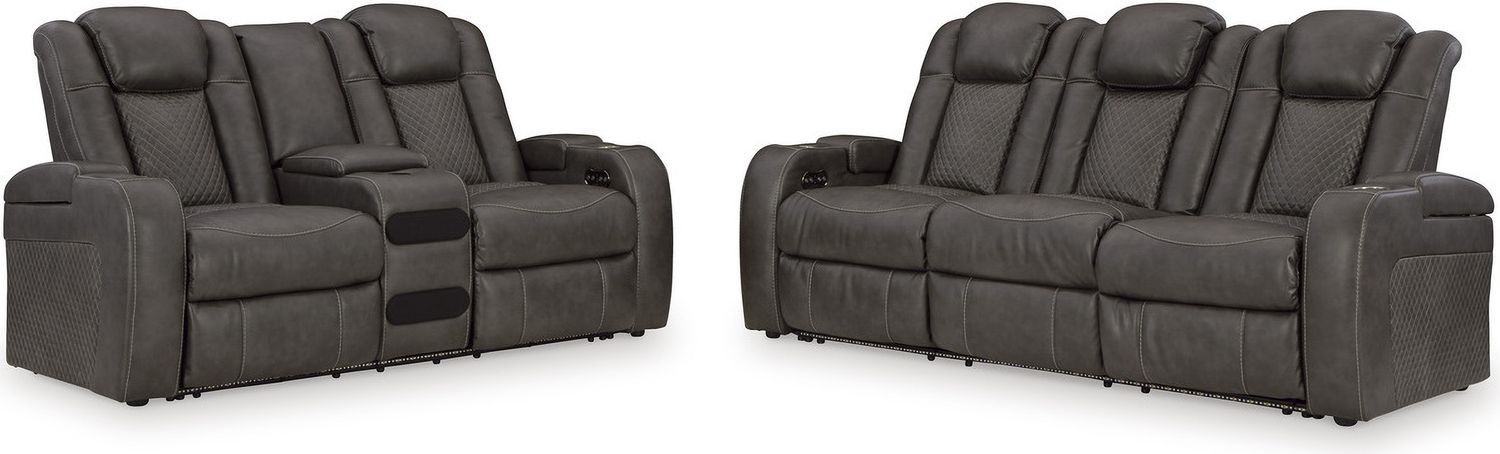 Fyne-Dyme Power Reclining Living Room Set In Shadow 36602U1