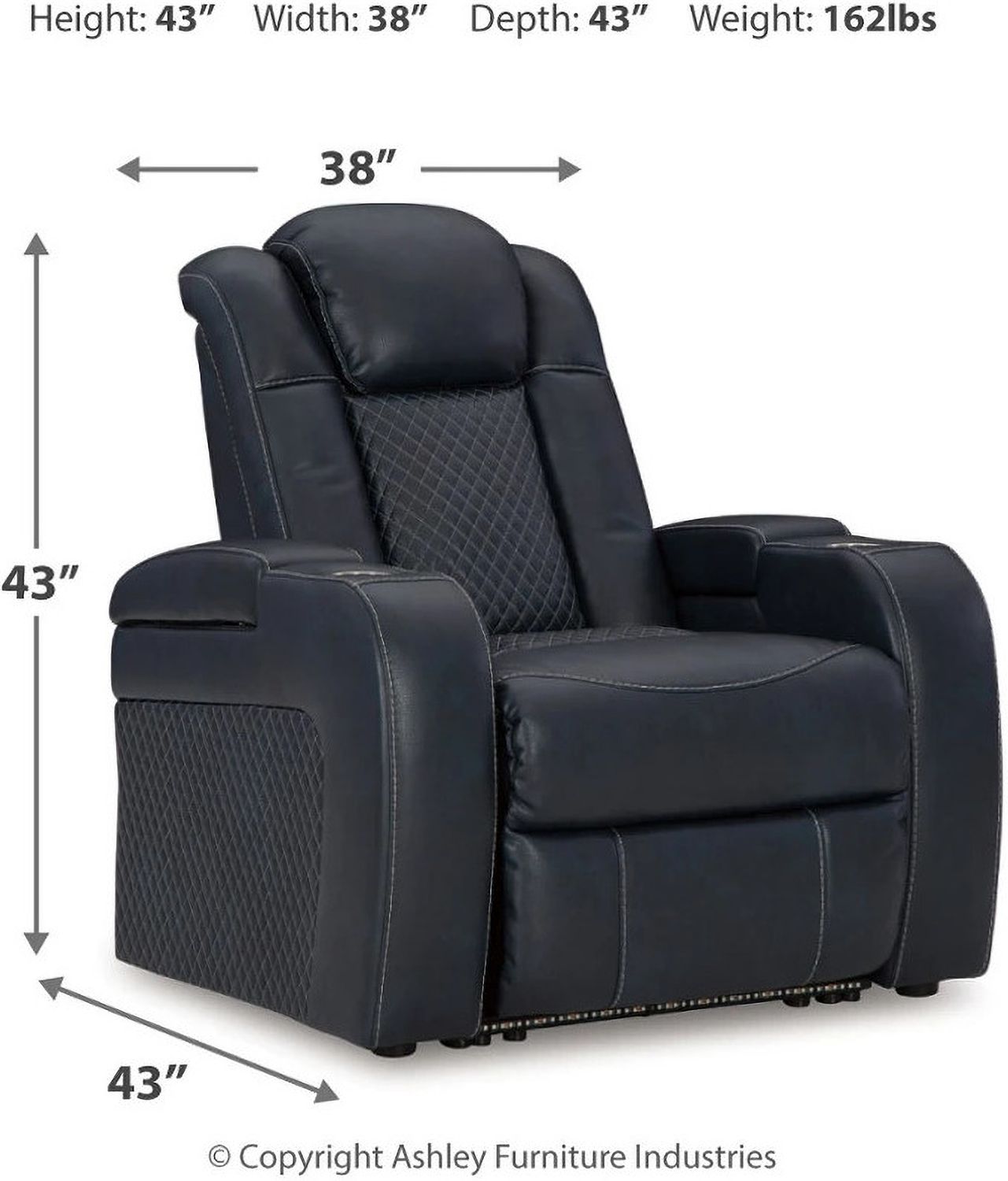 Fyne-Dyme Power Recliner In Sapphire 3660313