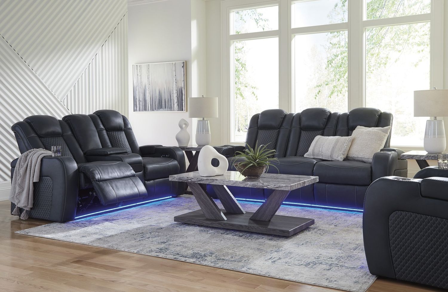 Fyne-Dyme Power Recliner In Sapphire 3660313