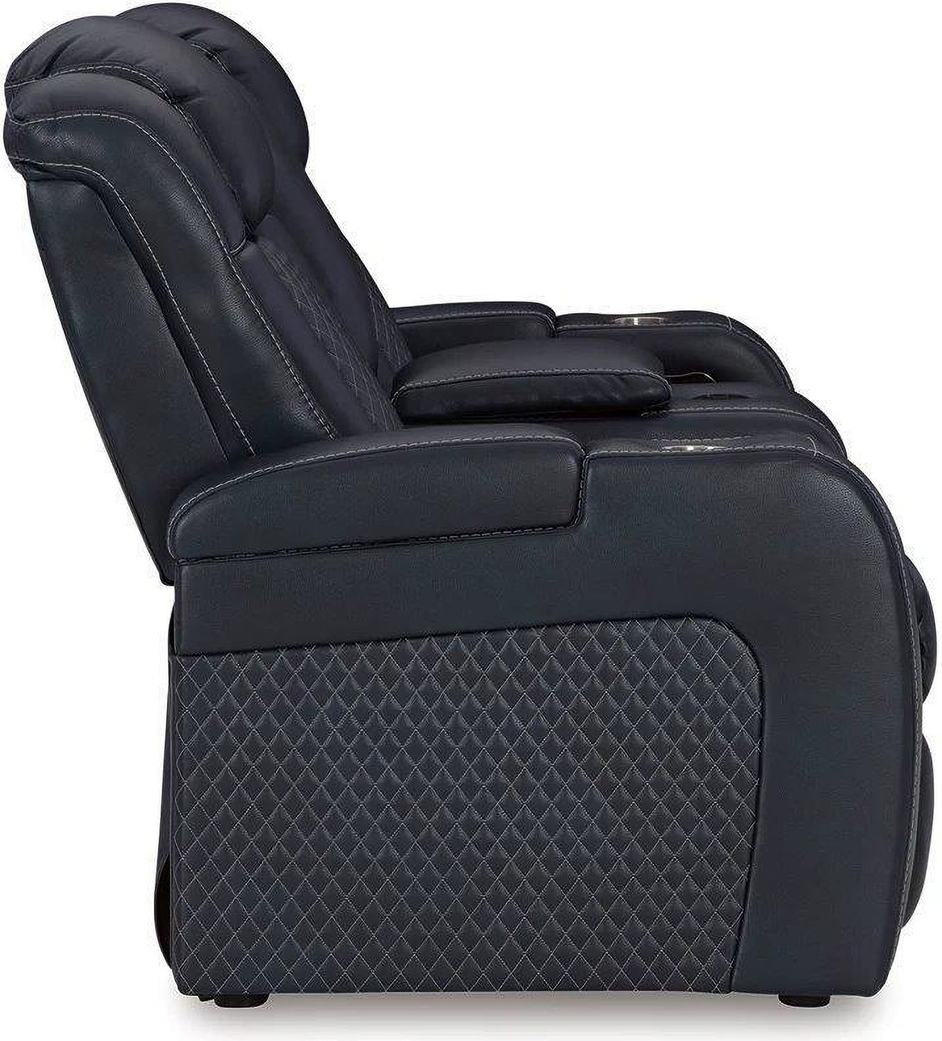Fyne-Dyme Power Reclining Loveseat with Console In Sapphire 3660318