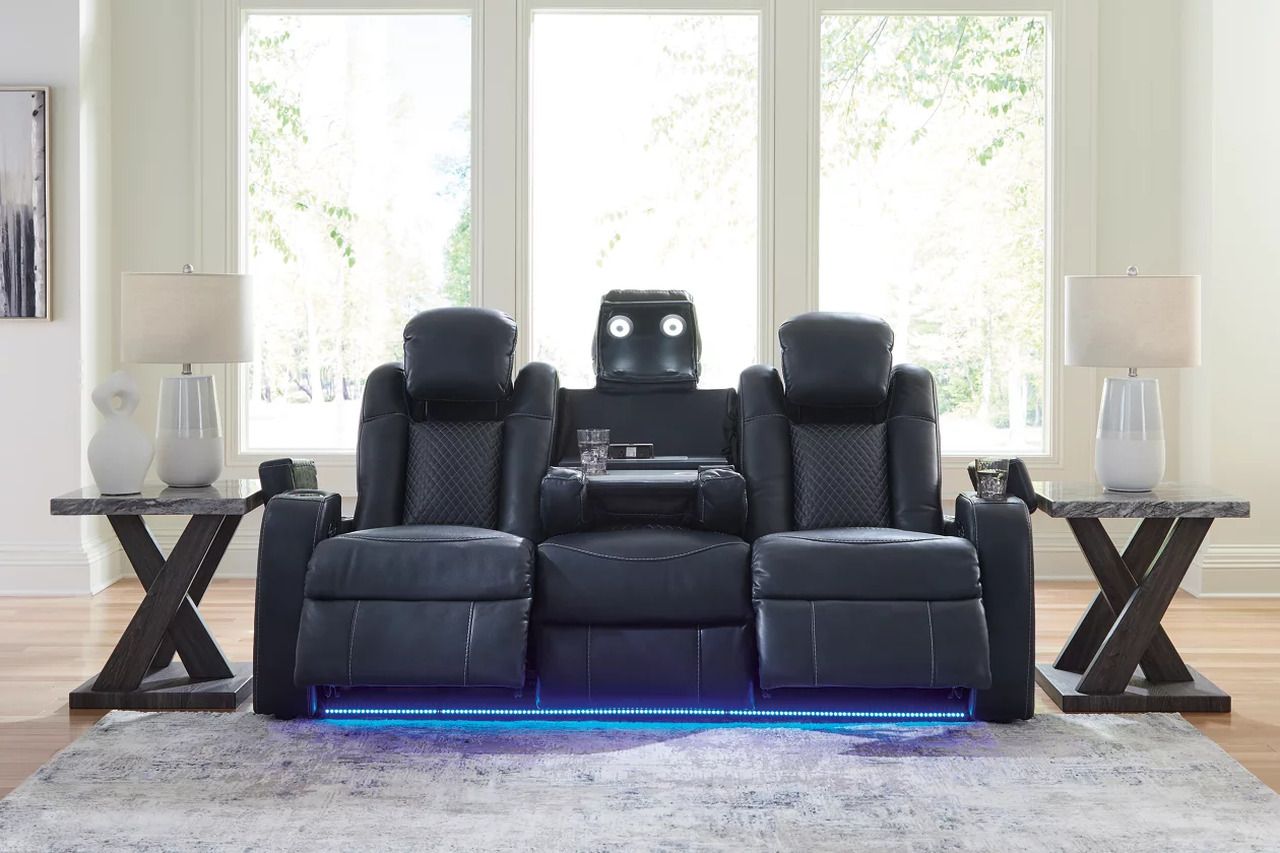 Fyne-Dyme Power Reclining Living Room Set In Sapphire 36603U1