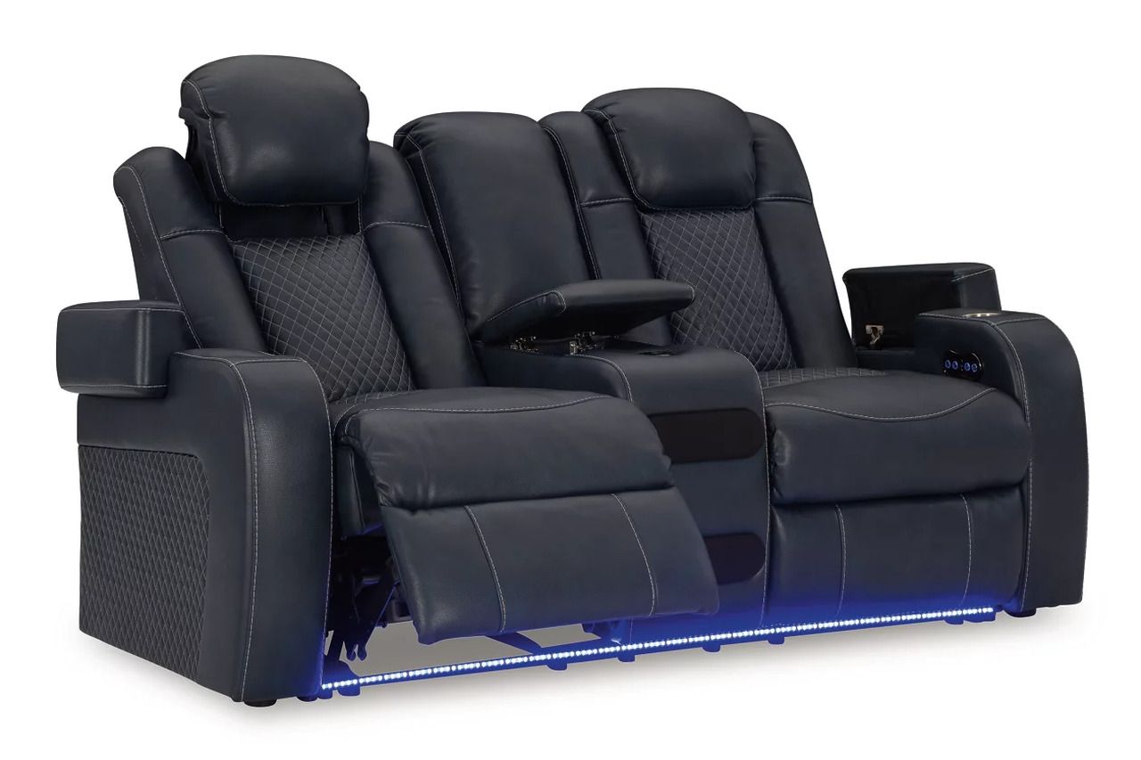 Fyne-Dyme Power Reclining Living Room Set In Sapphire 36603U1
