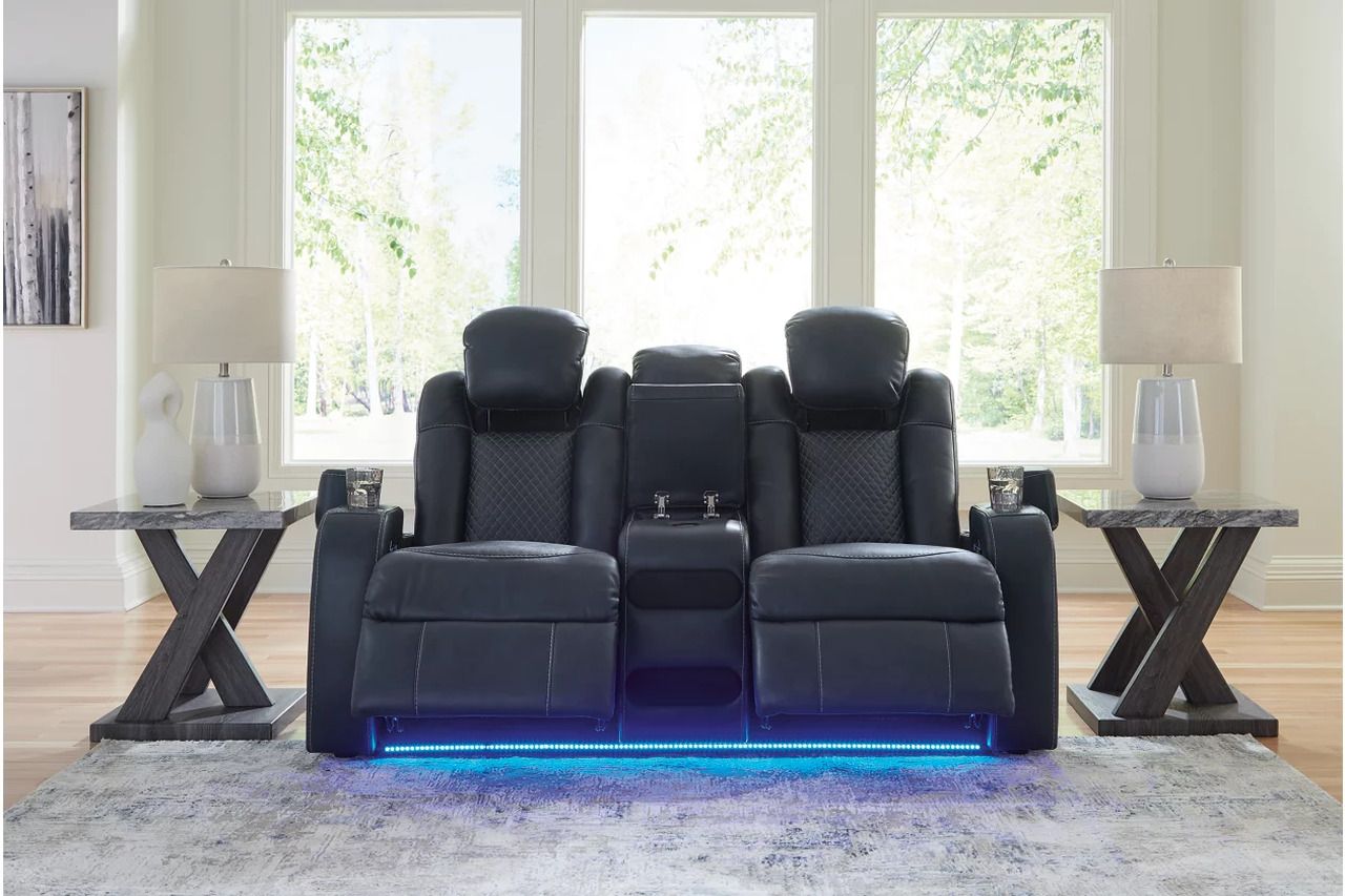 Fyne-Dyme Power Reclining Living Room Set In Sapphire 36603U1