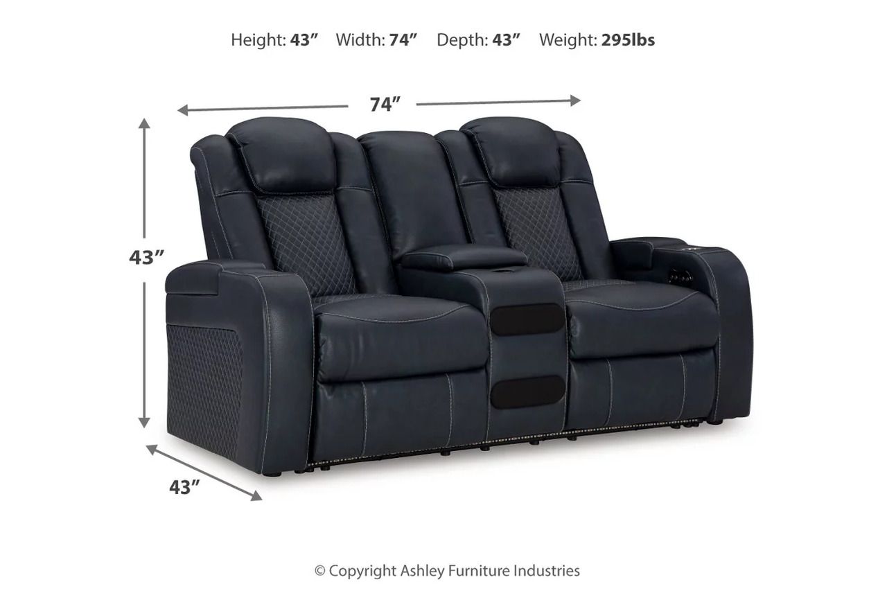 Fyne-Dyme Power Reclining Living Room Set In Sapphire 36603U1