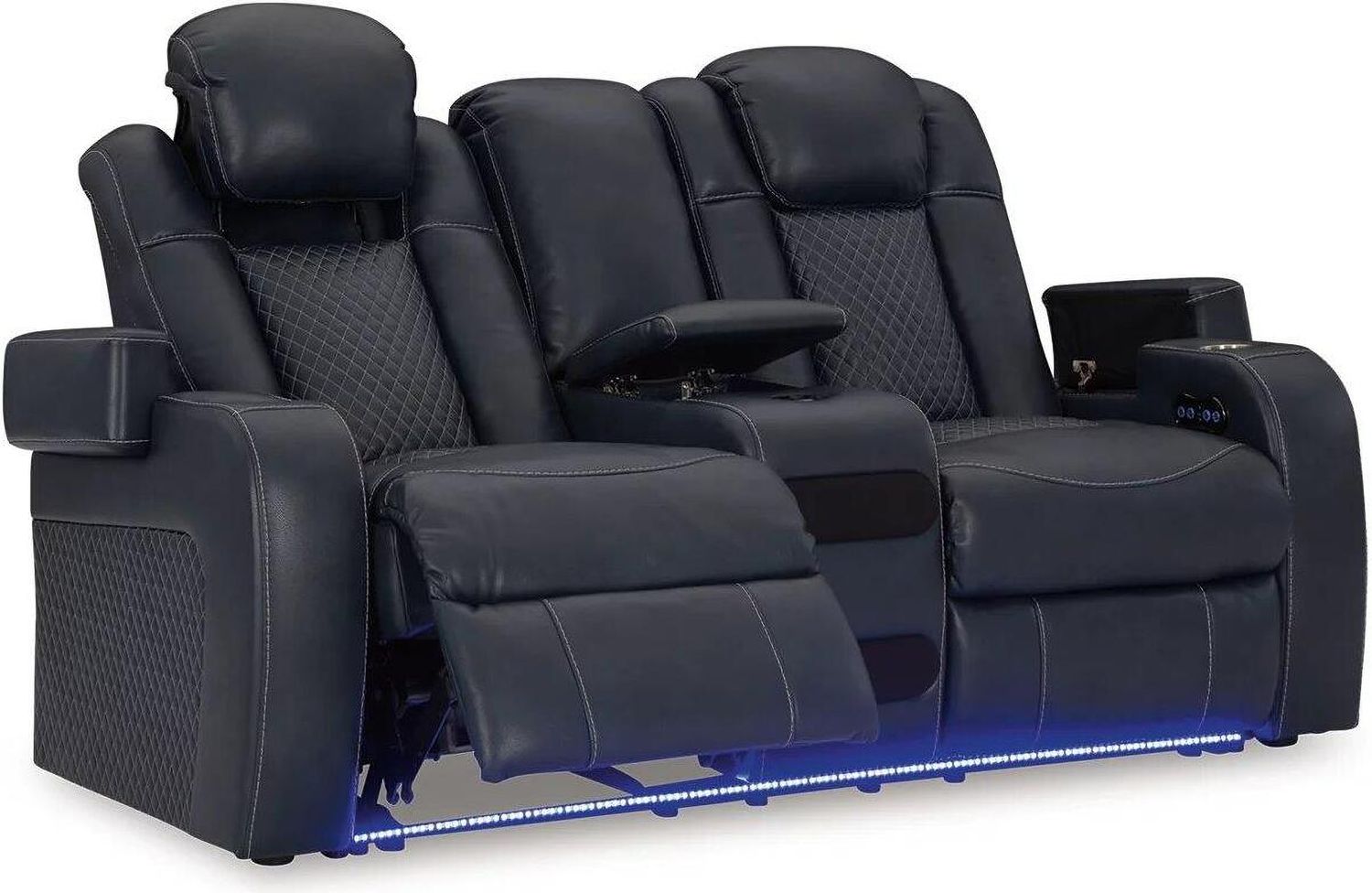 Fyne-Dyme Power Reclining Living Room Set In Sapphire 36603U1