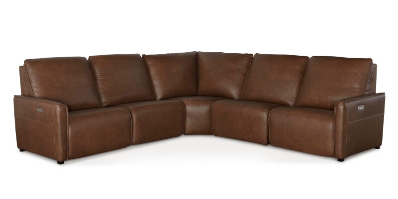 Everett Leather Modular Reclining Sectional 3662LSECTCEM