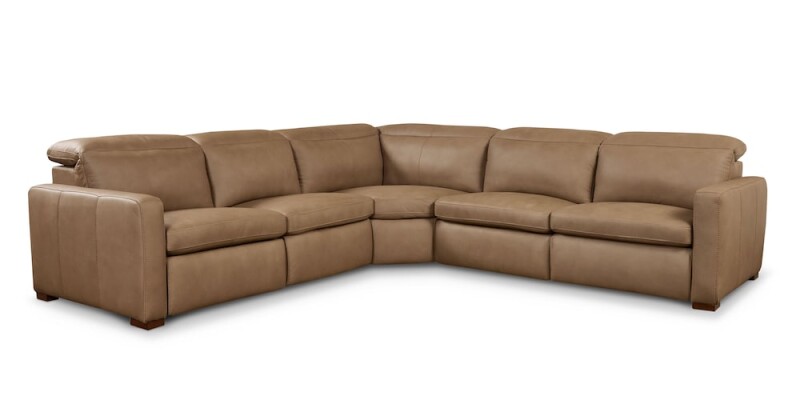 Caswell Leather Power Reclining L-Shaped Sectional 3664LSECTPGB