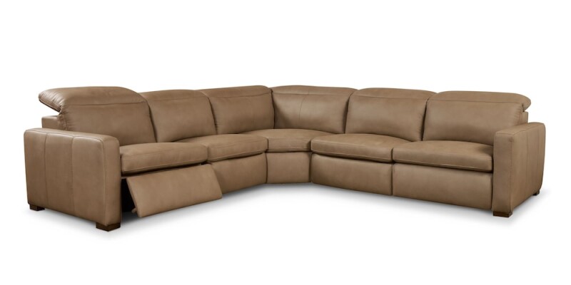 Caswell Leather Power Reclining L-Shaped Sectional 3664LSECTPGB