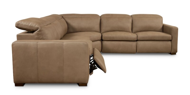 Caswell Leather Power Reclining L-Shaped Sectional 3664LSECTPGB